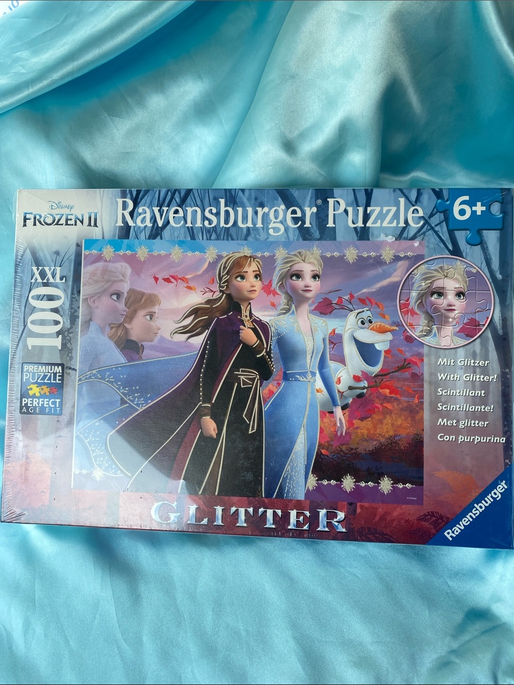 Ravensburger Frozen II Glitter Puzzle - Blue, Purple, Red Artwork NEW
